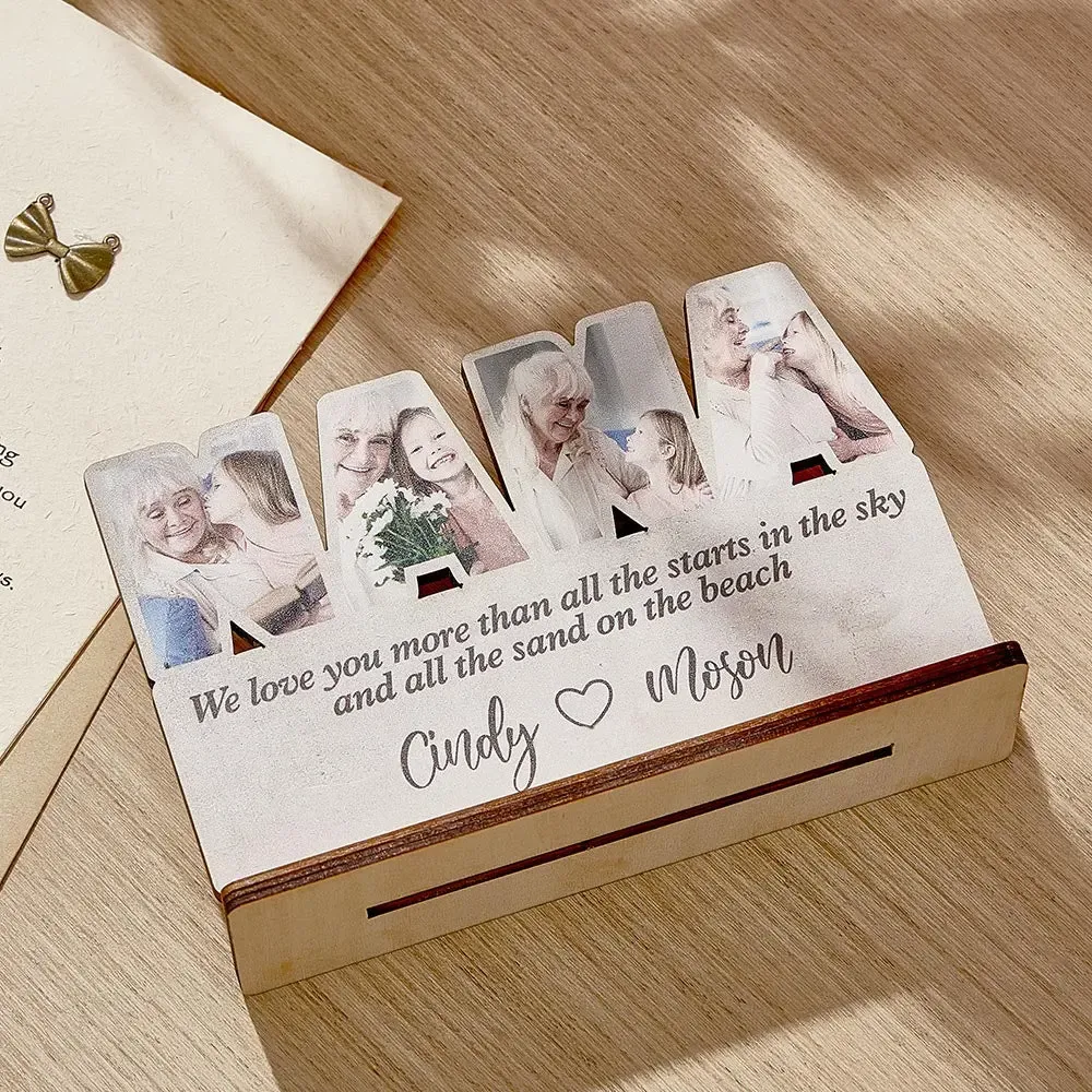 Personalized Nana Wooden Plaque Custom Photo Plaque Home Ornament Gift for Grandma-Blongser