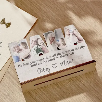 Personalized Nana Wooden Plaque Custom Photo Plaque Home Ornament Gift for Grandma-Blongser