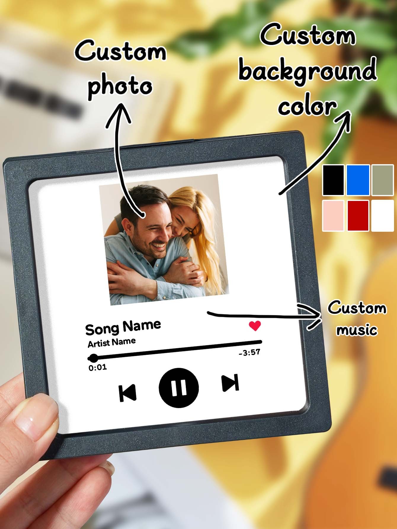 Personalized Photo Music Fridge Magnet for Unique Home Decor-Blongser
