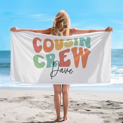 Customizable Beach Towel with Name - Gift for Vacations-Blongser
