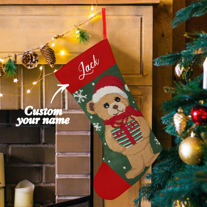 Personalized Christmas Stockings Custom Name Christmas Stocking-Blongser