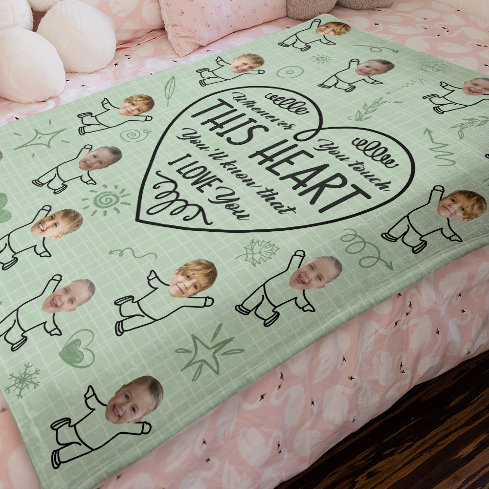 Custom Face Blanket Love You Gifts for Dad