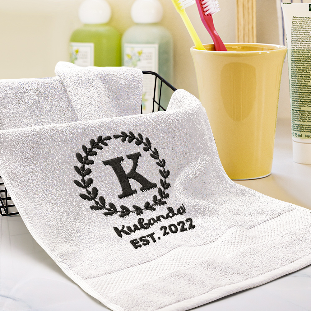 Custom Monogrammed Hand Towel Personalized Embroidered Towels-Blongser