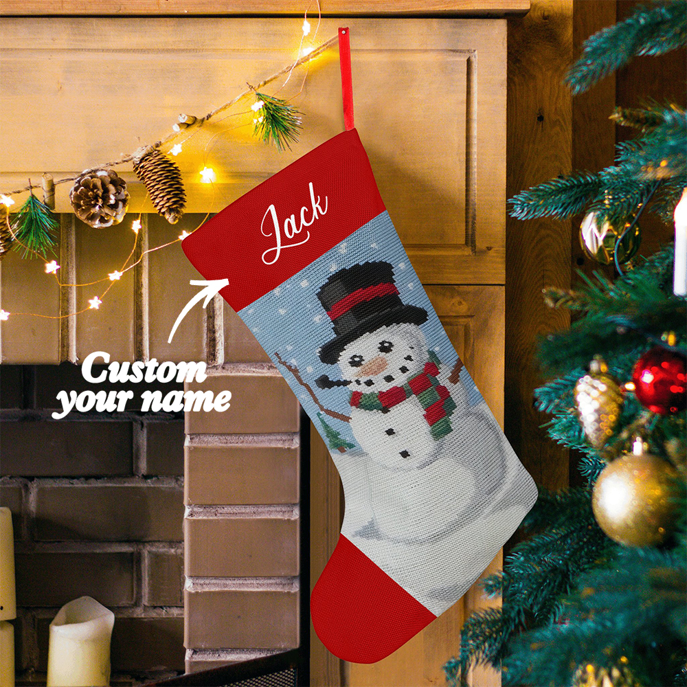 Personalized Christmas Stockings Custom Name Christmas Stocking-Blongser