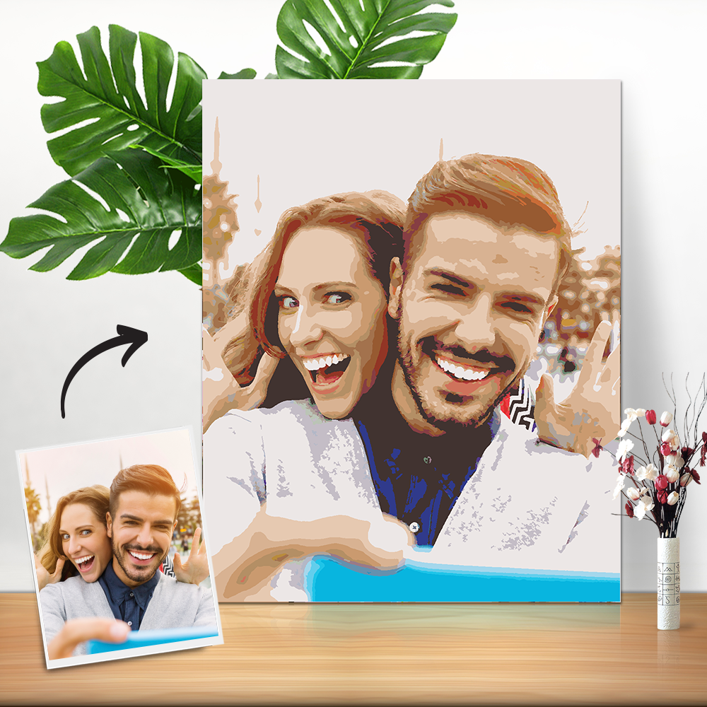 Custom Canvas Digital DIY Oil Painting Photo Paint By Numbers 30*40CM-Blongser