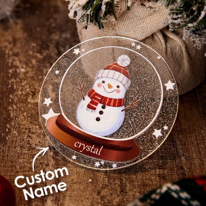 Personalized Christmas Fridge Magnet with Name Snowman Refrigerator Magnet for Christmas Gift-Blongser