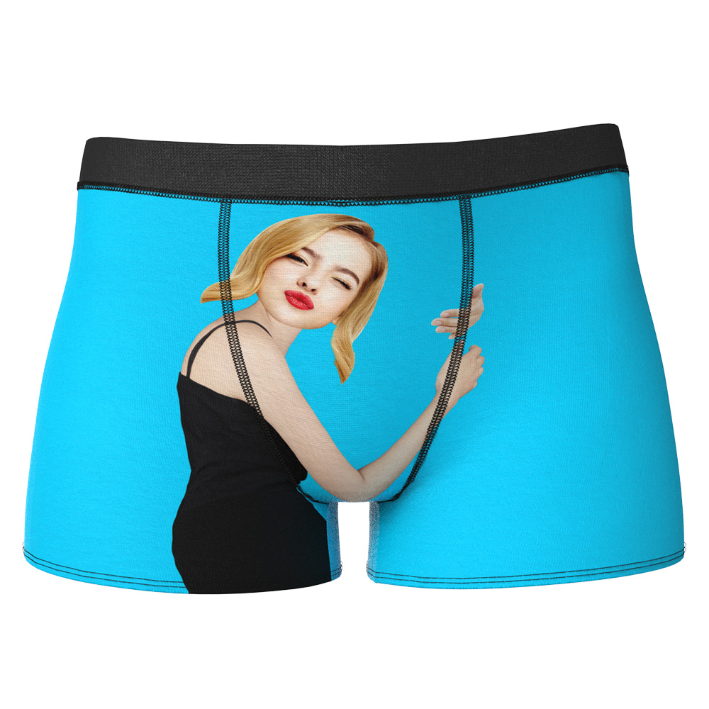 Custom Love Hug Boxer Shorts Personalized Boxers Briefs with Picture with Package