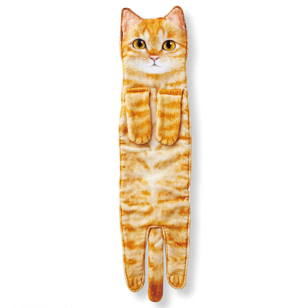 Cute Cat Decor Hanging Face Towels Soft Funny Face Towels Gift for Women Cat Lovers-Blongser