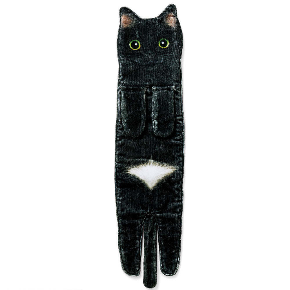 Cute Cat Decor Hanging Face Towels Soft Funny Face Towels Gift for Women Cat Lovers-Blongser