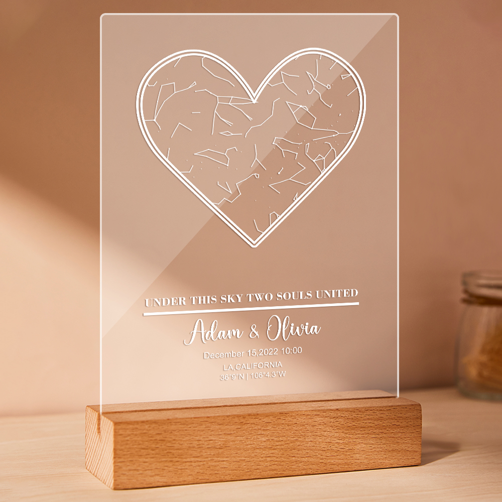 Personalized Star Constellation Map Acrylic Plaque with Light-Blongser