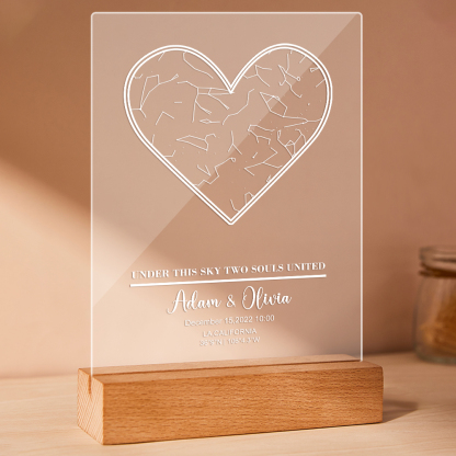 Personalized Star Constellation Map Acrylic Plaque with Light-Blongser