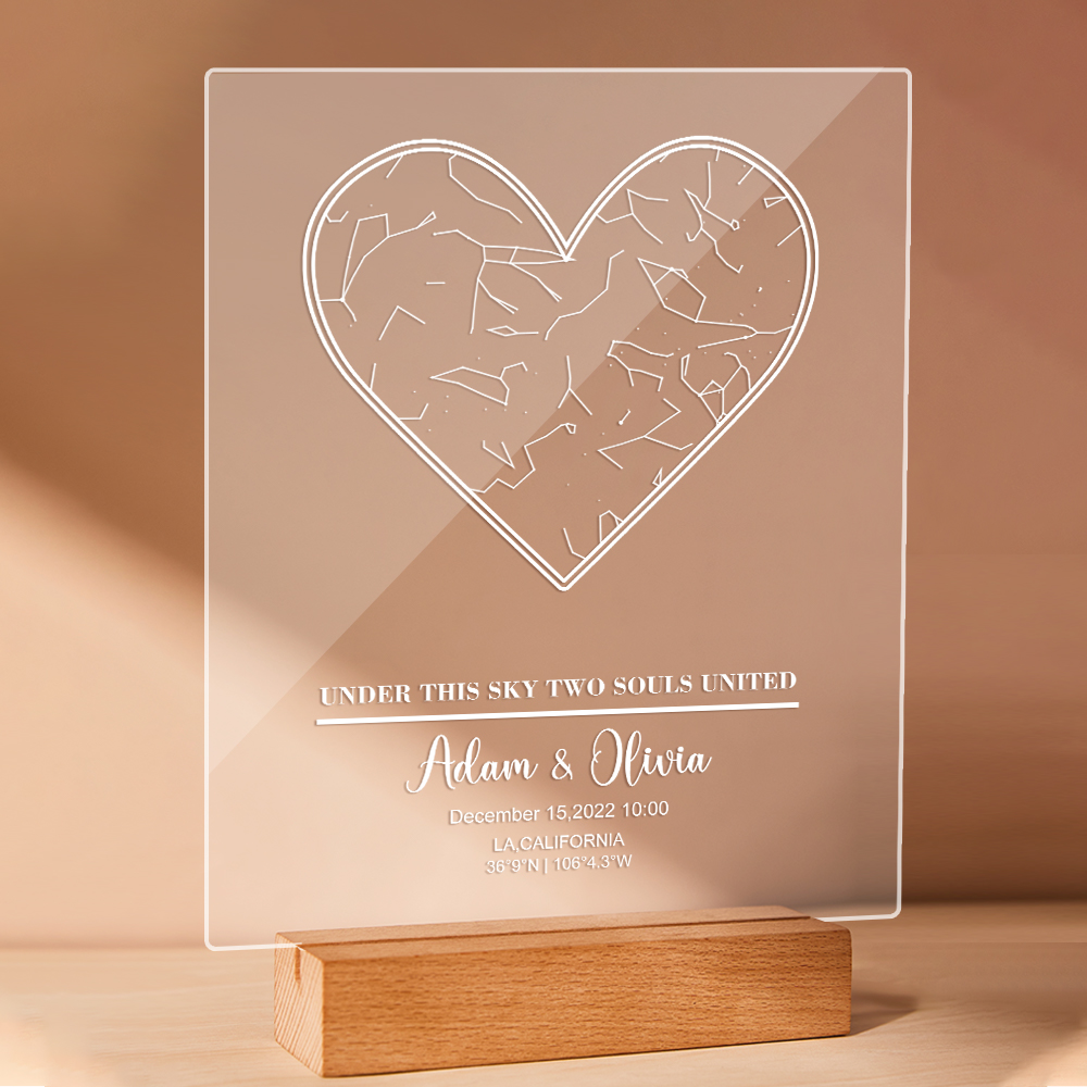 Personalized Star Constellation Map Acrylic Plaque with Light-Blongser