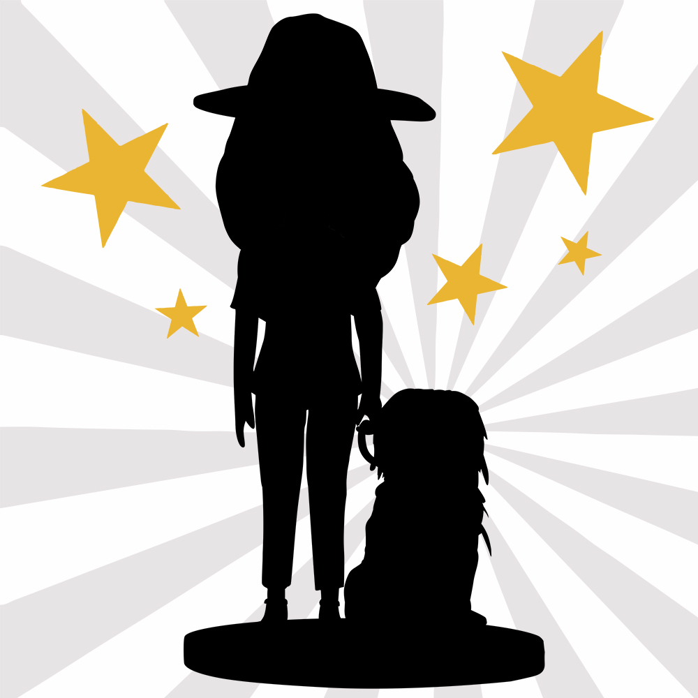 Fully Customizable Man or Women and Pet Custom Bobblehead With Engraved Text-Blongser