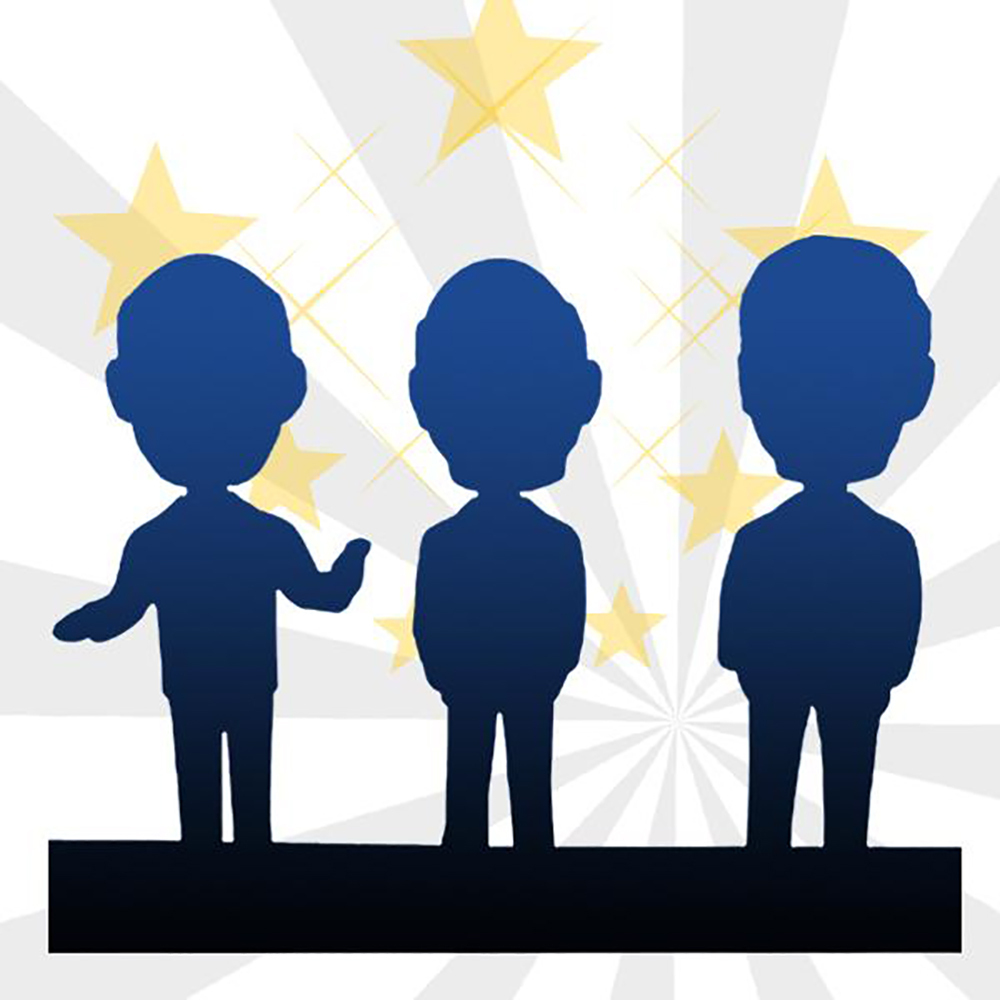 Fully Customizable 3 persons Custom Bobbleheads-Blongser