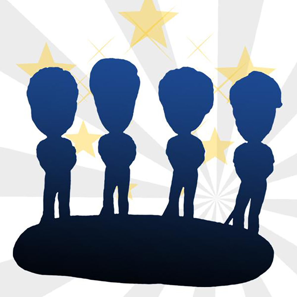 Fully Customizable 4 persons Custom Bobbleheads-Blongser