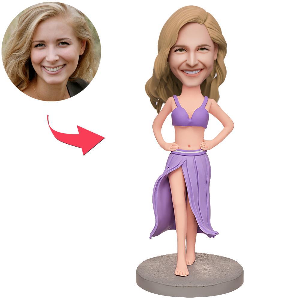 Belly Dance Girl Custom Bobblehead With Engraved Text-Blongser