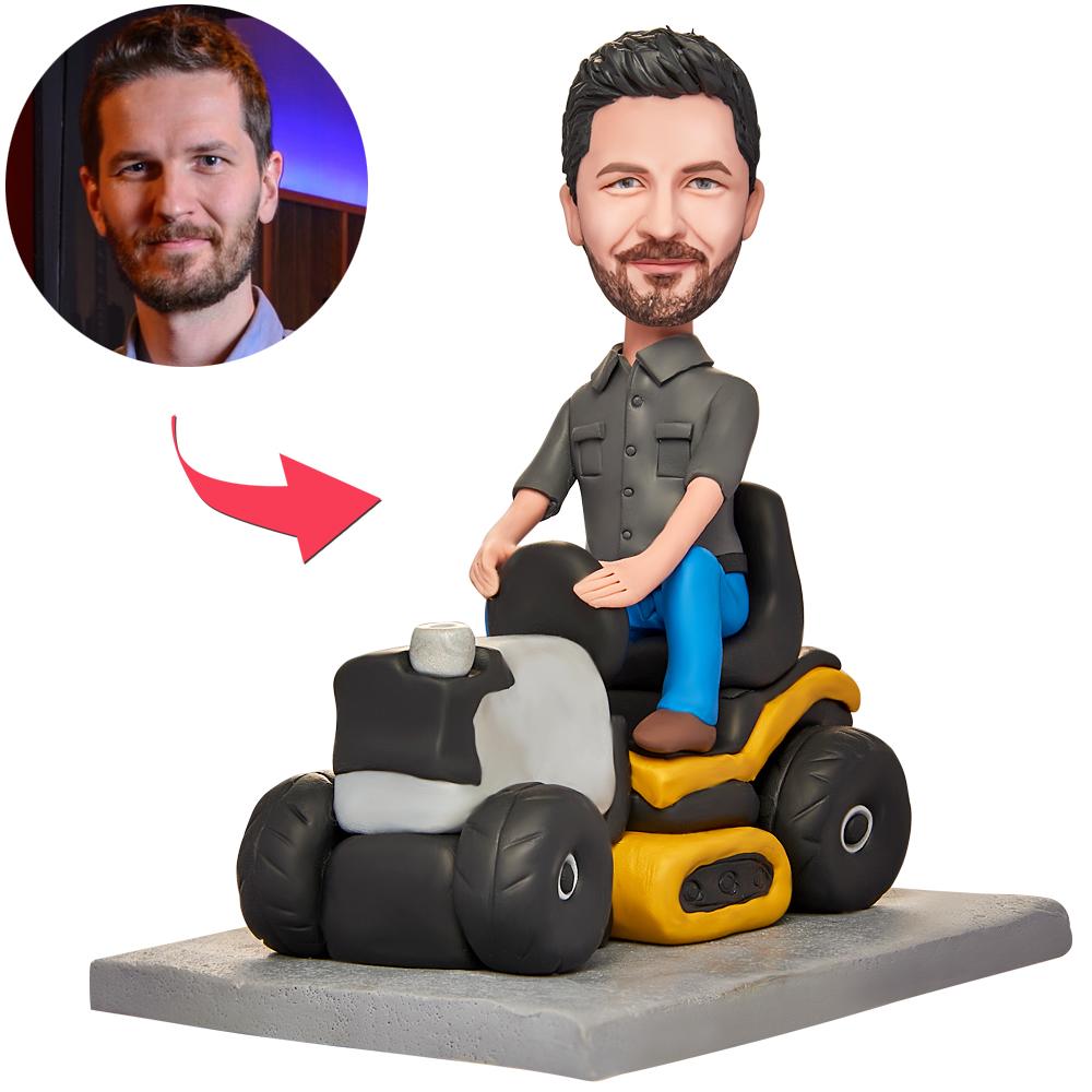 Driving Man Custom Bobbleheads With Engraved Text-Blongser