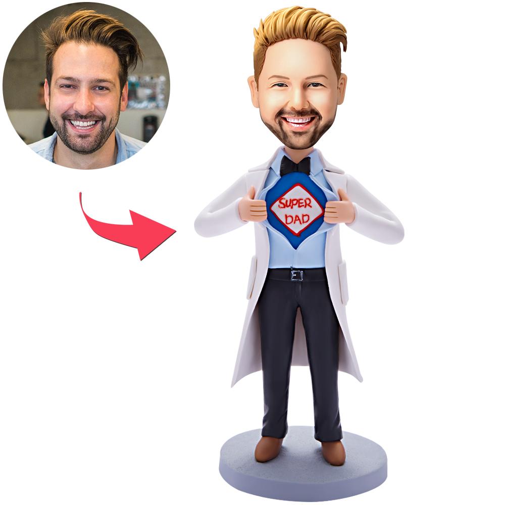 Custom Bobblehead Super Dad Super Doctor With Engraved Text-Blongser