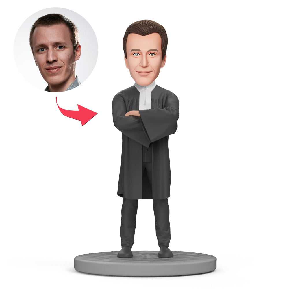 Handsome Lawyer Custom Bobblehead Engraved with Text-Blongser