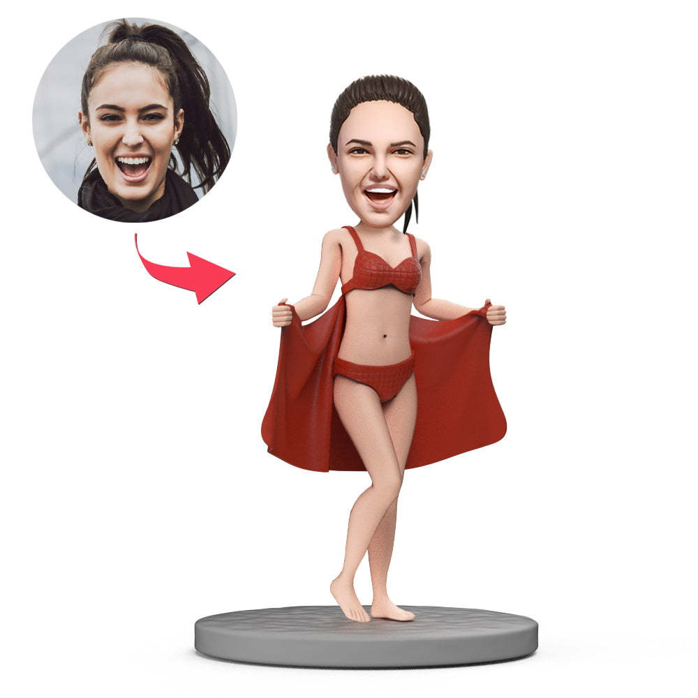 Humorous Sexy Female Stripper Custom Bobblehead With Engraved Text-Blongser