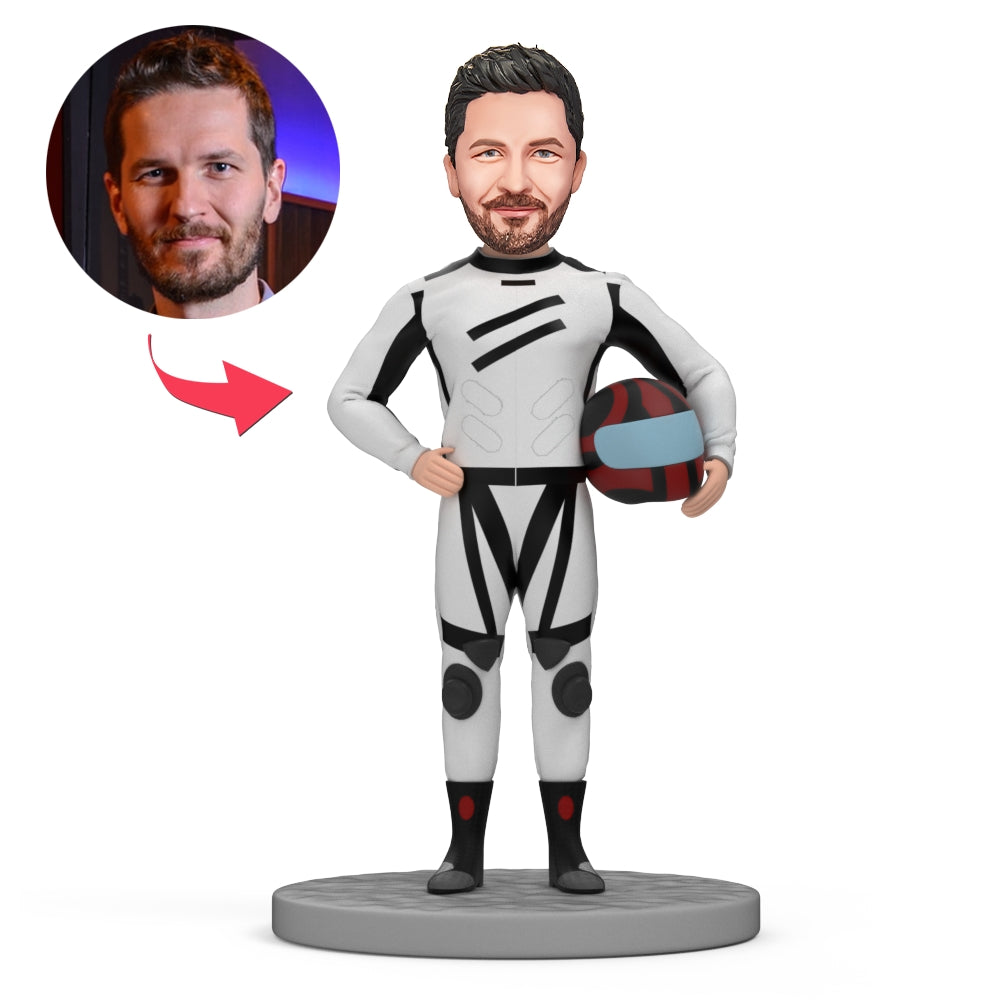 Custom Bobblehead | Racing Driver Custom Race Car Bobbleheads With Text-Blongser