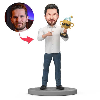 Father's Day Gift #1 Dad Bobblehead - Personalized Bobblehead Gifts With Text-Blongser