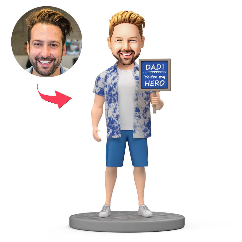 Father's Day Gift Custom Bobblehead - You Are My Hero-Blongser