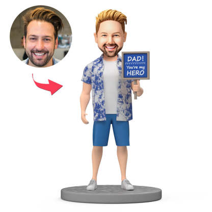 Father's Day Gift Custom Bobblehead - You Are My Hero-Blongser