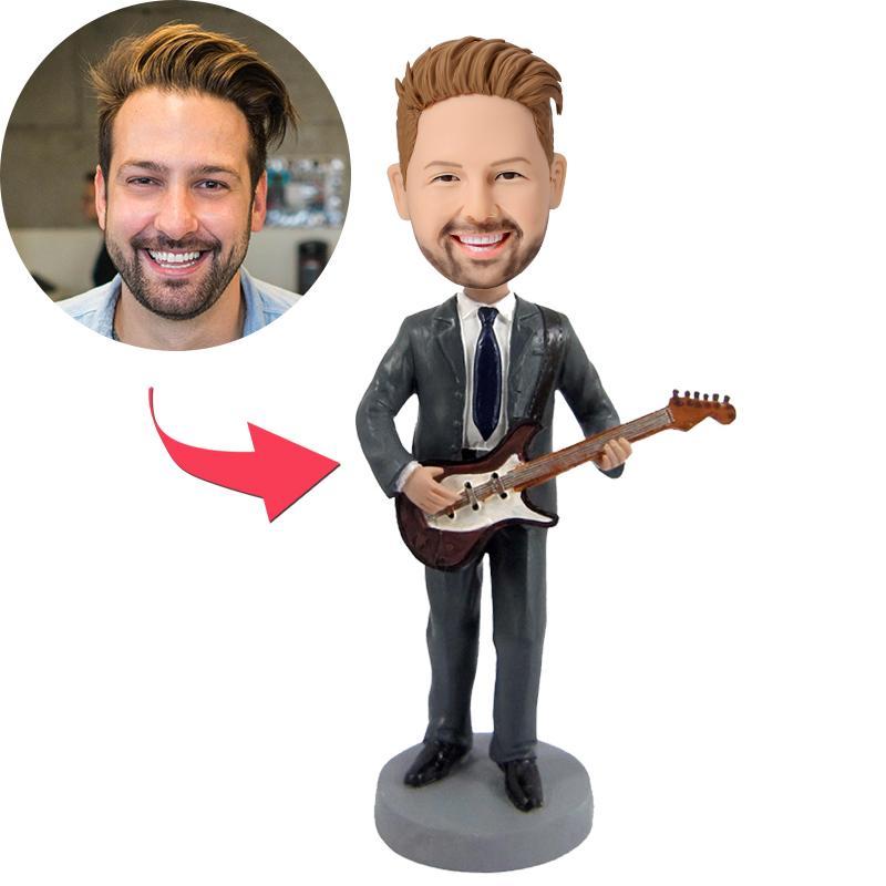 Guitar Custom Bobblehead With Engraved Text-Blongser