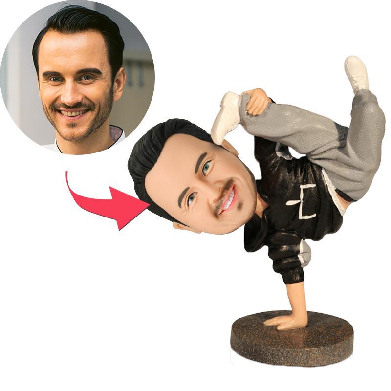 Hip-hop Boy Custom Bobblehead With Engraved Text-Blongser
