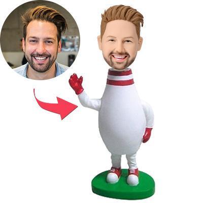 Cosplay Bowling Pin Custom Bobblehead With Engraved Text-Blongser