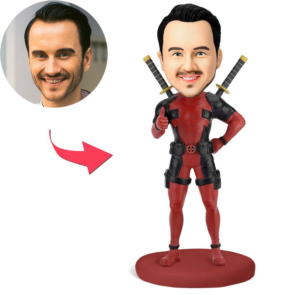 Deadpool Popular Custom Bobblehead With Engraved Text-Blongser