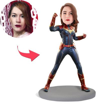 Captain Marvel Popular Custom Bobblehead With Engraved Text-Blongser