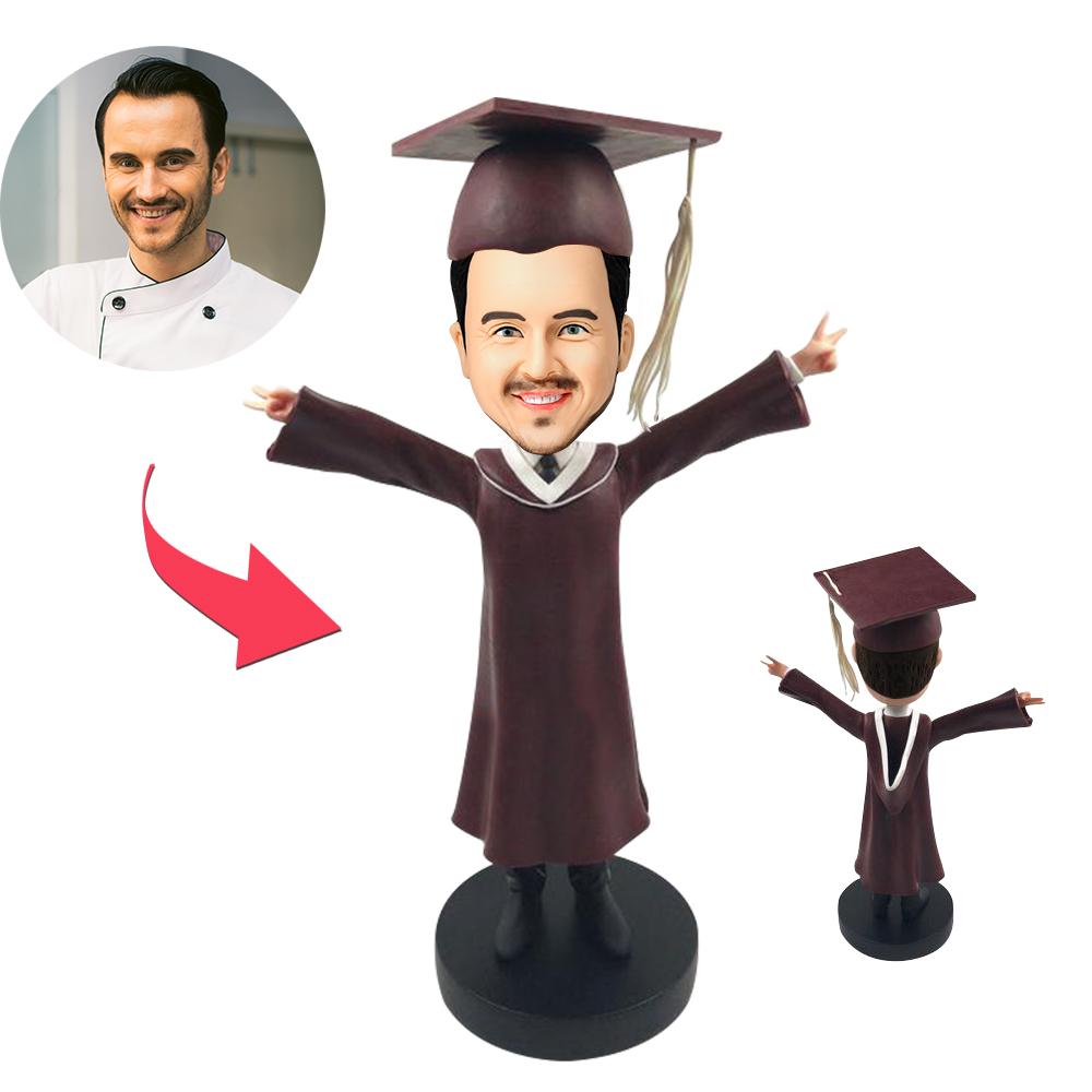 Graduation F Custom Bobblehead With Engraved Text-Blongser