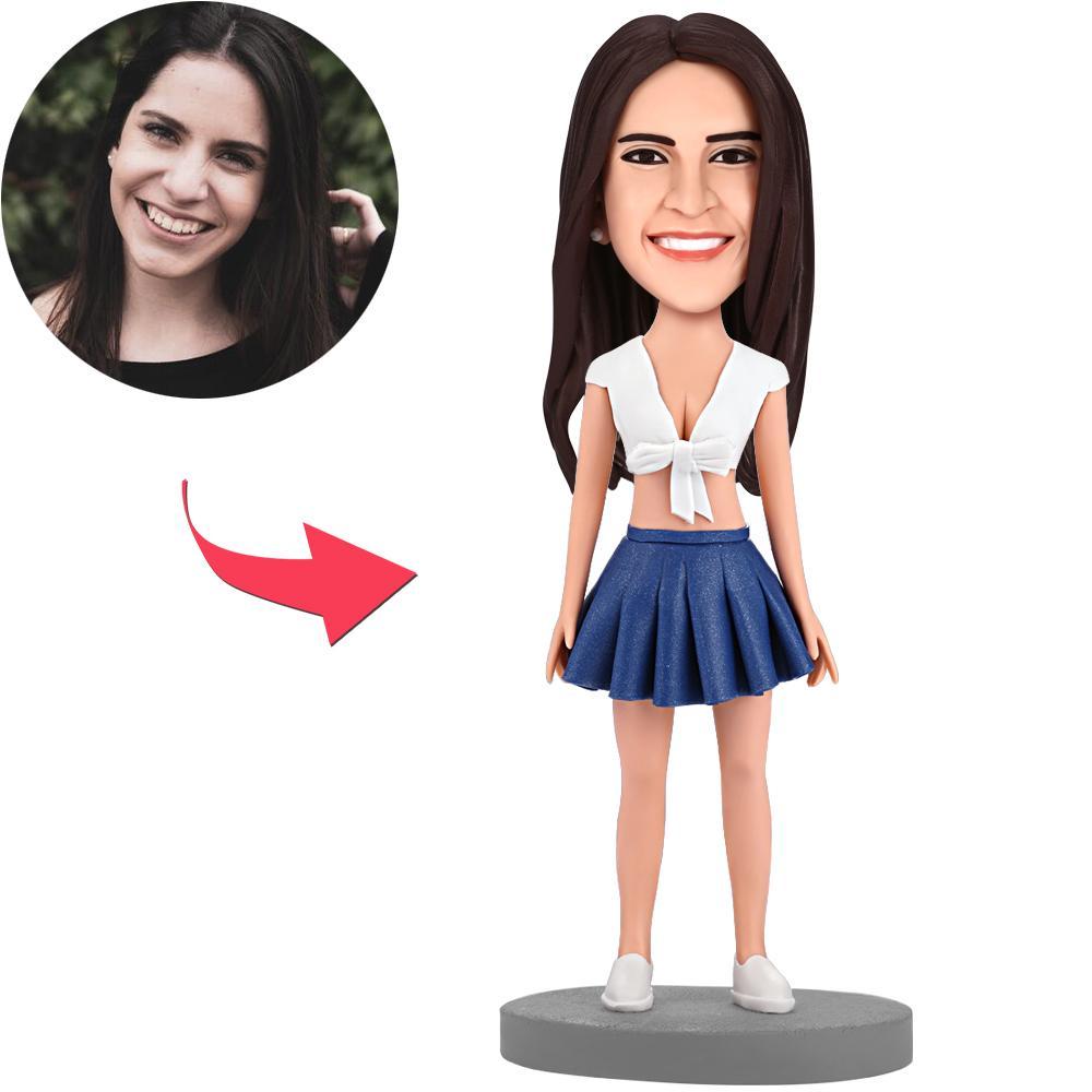 Fashion Sexy Girl Custom Bobblehead With Engraved Text-Blongser