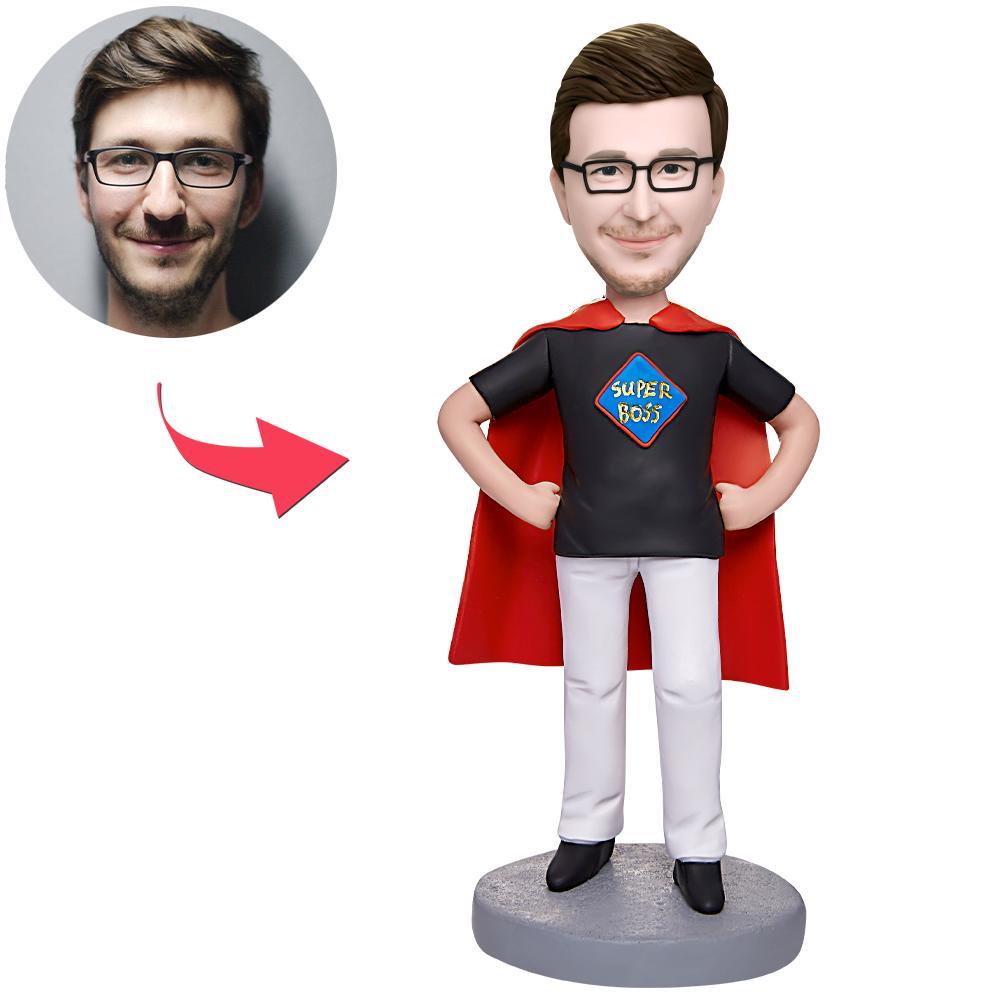 Super Boss Businessman Custom Bobbleheads With Engraved Text-Blongser