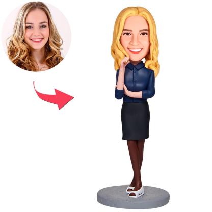 Business Sexy Woman Custom Bobbleheads With Engraved Text-Blongser