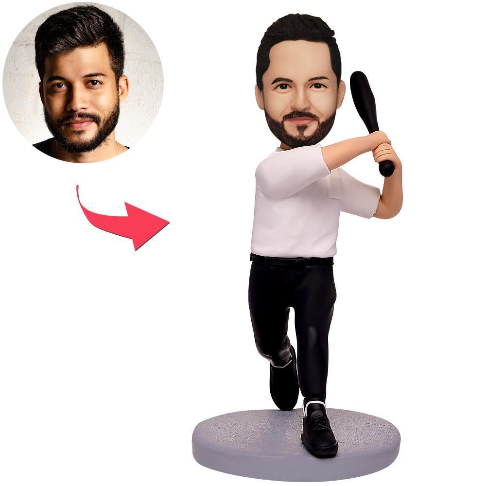 Baseball Player Custom Bobbleheads With Engraved Text-Blongser