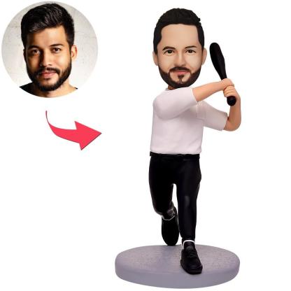 Baseball Player Custom Bobbleheads With Engraved Text-Blongser