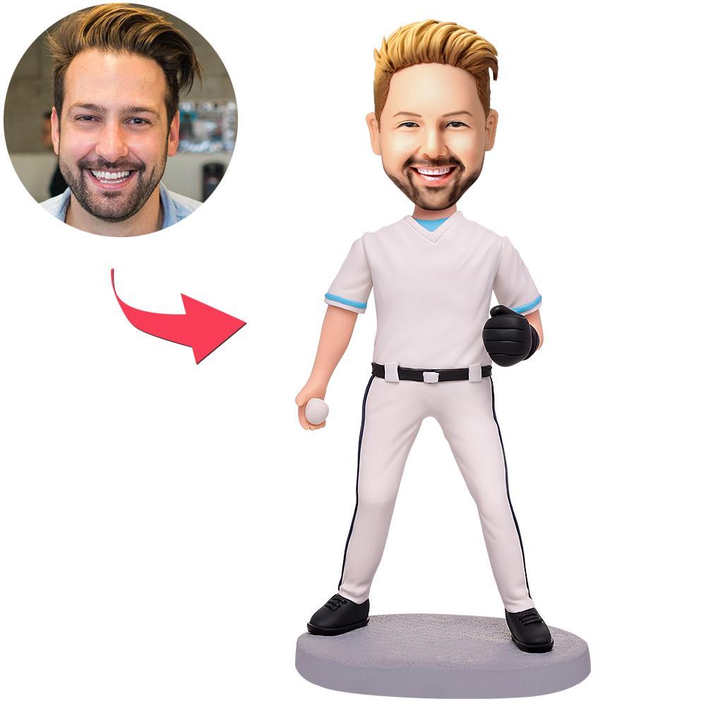 Softball Player Custom Bobbleheads With Engraved Text-Blongser
