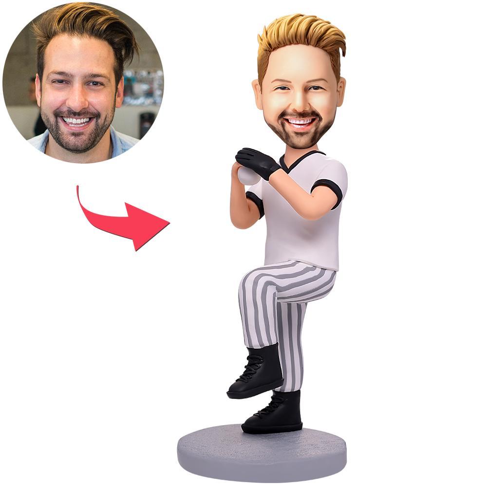 Rugby Player Custom Bobbleheads With Engraved Text-Blongser