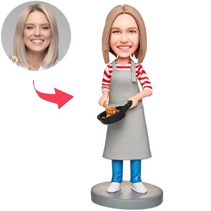 Cooking Mom Custom Bobbleheads With Engraved Text-Blongser