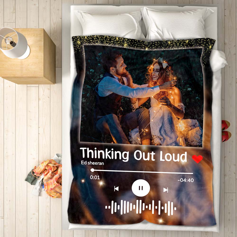 Starlight Blanket Custom Music Blanket Personalized Photo Blanket Music Art Blanket-Blongser