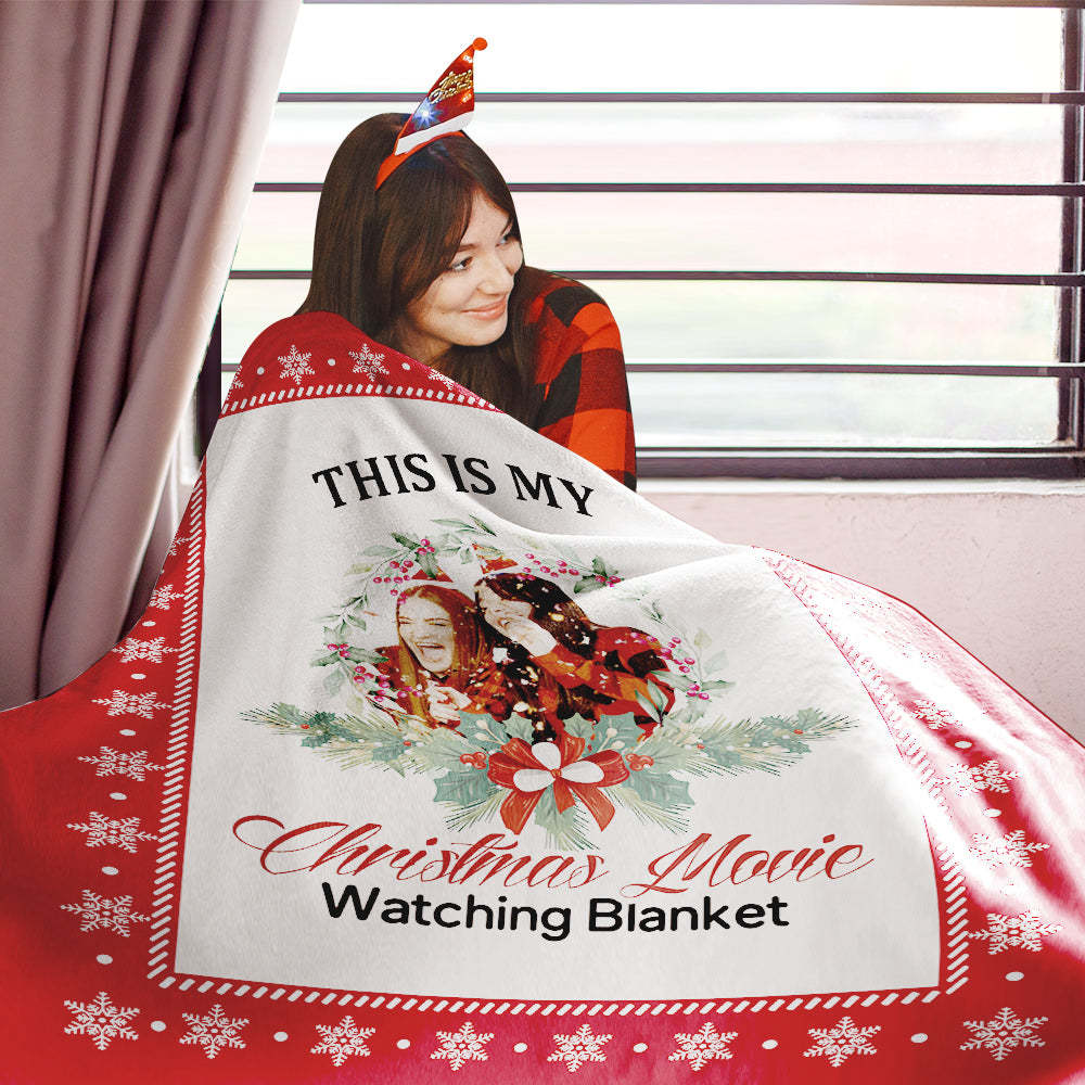 This is My Christmas Movie Watching Blanket Custom Photo Blanket-Blongser