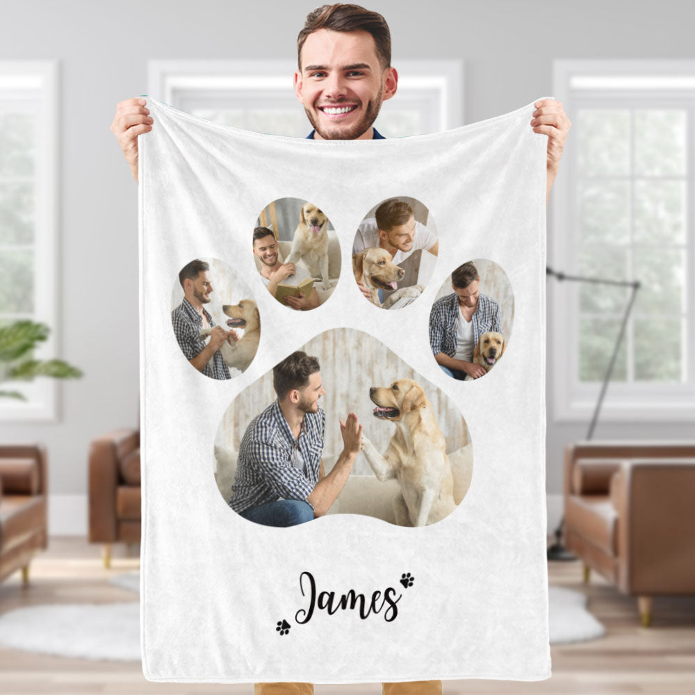 Valentine's Day Gifts Custom Photo Blanket Personalized Pets Photo and Text Blankets For Her-Blongser