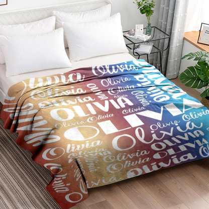 Custom Name Blanket Unique Gift for Family-Blongser