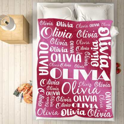 Custom Name Blanket Unique Gift for Family-Blongser