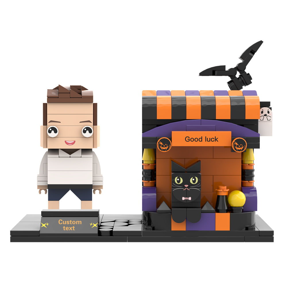 Halloween Gifts Custom Brick Figures Pen Holder Personalized Brick Figures and Pen Holder Pet Pen Holder-Blongser
