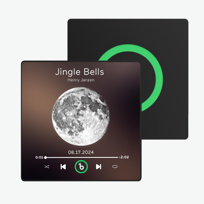 FridgeBeats Framed Custom Music Fridge Magnet New 4.0 Upgrade with Moon Phrase Album Fridge Magnet Music Wall Photo Sticker Music Movement-Blongser