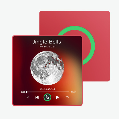 FridgeBeats Framed Custom Music Fridge Magnet New 4.0 Upgrade with Moon Phrase Album Fridge Magnet Music Wall Photo Sticker Music Movement-Blongser